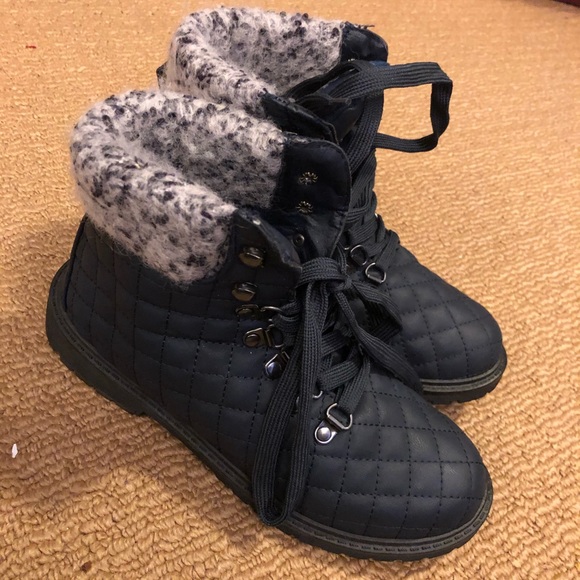 Charlotte Russe Shoes - Charlotte Russe Navy blue boots